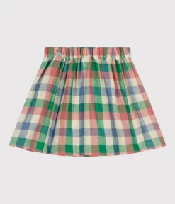 Petit Bateau Kleider, Röcke*Kinder-Rock aus Musselin für Mädchen weiss AVALANCHE/ MULTICO