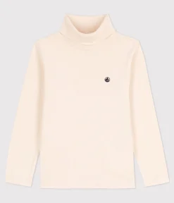Petit Bateau T-Shirts, Poloshirts, Hemden|T-Shirts, Tops, Oberteile*Kinder-Rollkragenshirt aus Baumwolle naturfarben AVALANCHE