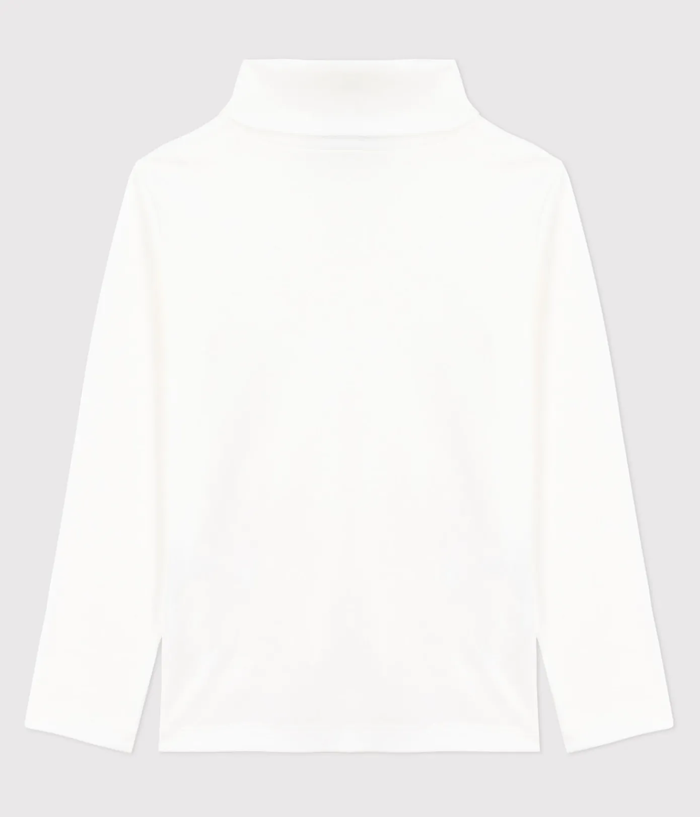 Petit Bateau T-Shirts, Poloshirts, Hemden|T-Shirts, Tops, Oberteile*Kinder-Rollkragenshirt aus einfarbiger Baumwolle weiss MARSHMALLOW