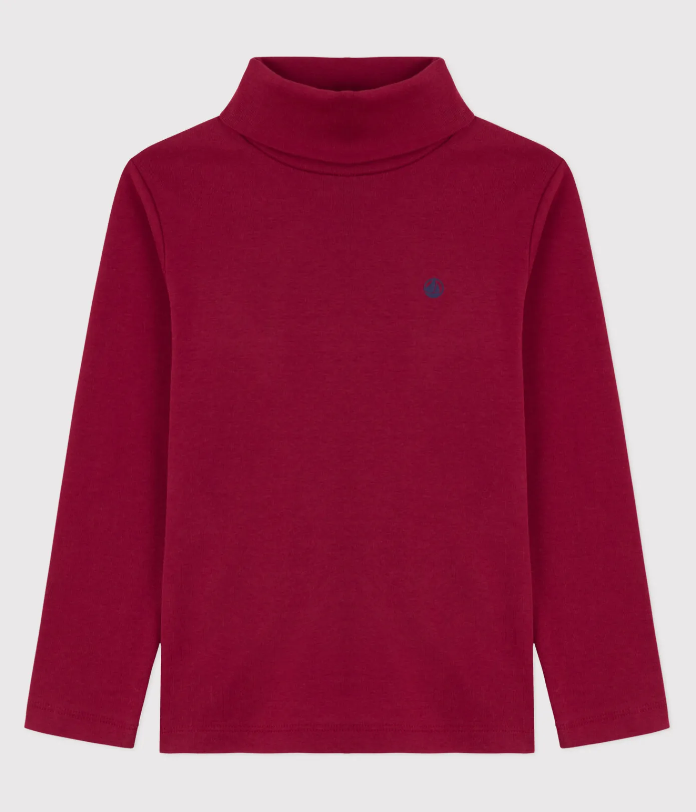 Petit Bateau T-Shirts, Poloshirts, Hemden|T-Shirts, Tops, Oberteile*Kinder-Rollkragenshirt aus einfarbiger Baumwolle AMARANTE