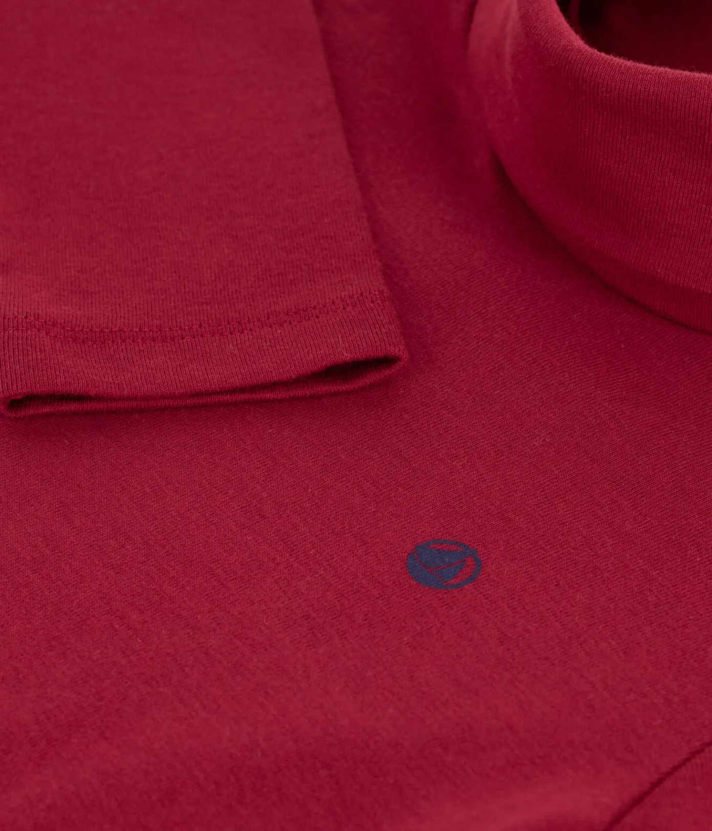 Petit Bateau T-Shirts, Poloshirts, Hemden|T-Shirts, Tops, Oberteile*Kinder-Rollkragenshirt aus einfarbiger Baumwolle AMARANTE