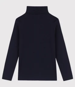 Petit Bateau T-Shirts, Poloshirts, Hemden|T-Shirts, Tops, Oberteile*Kinder-Rollkragenshirt aus Baumwolle blau SMOKING