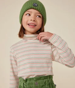 Petit Bateau T-Shirts, Tops, Oberteile*Kinder-Rollkragenshirt für Mädchen weiss AVALANCHE/ MULTICO