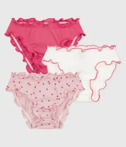 Petit Bateau Unterhosen, Shortys*Kinder-Rüschenslips aus Baumwolle mit Apfel-Motiv variante 1