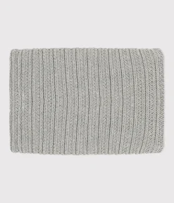 Petit Bateau Accessoires, Mützen, Caps*Kinder-Schlauchschal aus Strick mit Fleece-Futter grau CHATON CHINE