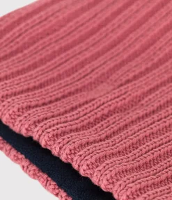 Petit Bateau Accessoires, Mützen, Caps*Kinder-Schlauchschal aus Strick mit Fleece-Futter rosa ROSEWOOD