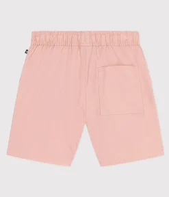 Petit Bateau Shorts, Hosen, Leggings*Kinder-Shorts aus Baumwoll-Twill und Leinen rosa SALINE