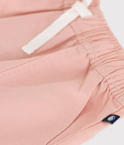 Petit Bateau Shorts, Hosen, Leggings*Kinder-Shorts aus Baumwoll-Twill und Leinen rosa SALINE