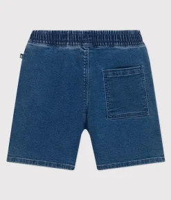 Petit Bateau Shorts, Jeans, Hosen*Kinder-Shorts aus Denim für Jungen blau BLEU DELAVE