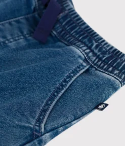 Petit Bateau Shorts, Jeans, Hosen*Kinder-Shorts aus Denim für Jungen blau BLEU DELAVE
