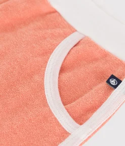 Petit Bateau Shorts, Hosen, Leggings*Kinder-Shorts aus einfarbigem Baumwoll-Frottee orange ABRICOT
