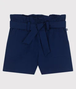 Petit Bateau Shorts, Hosen, Leggings*Kinder-Shorts aus einfarbiger Baumwolle blau MEDIEVAL