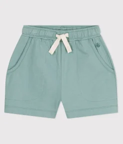 Petit Bateau Shorts, Hosen, Leggings*Kinder-Shorts aus einfarbiger Baumwolle grün PAUL