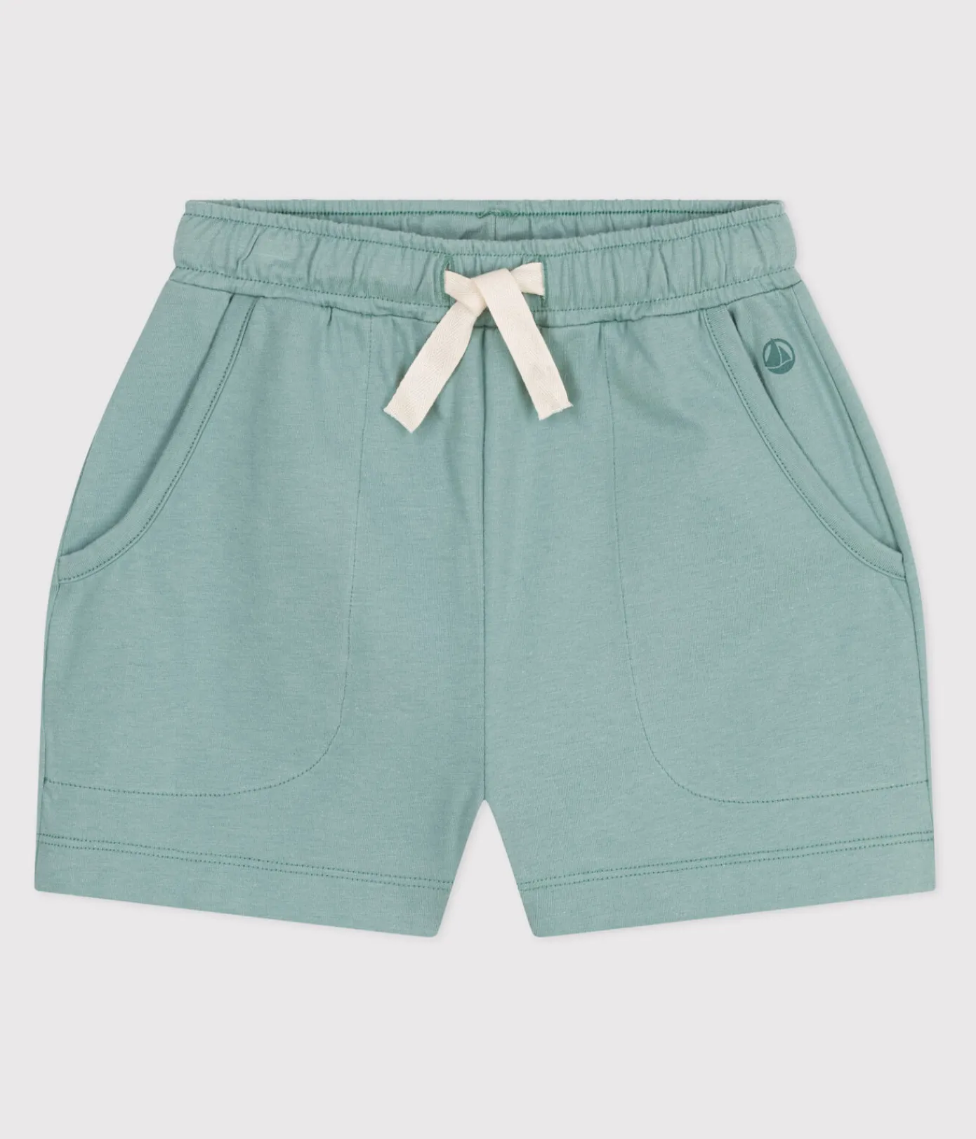 Petit Bateau Shorts, Hosen, Leggings*Kinder-Shorts aus einfarbiger Baumwolle grün PAUL