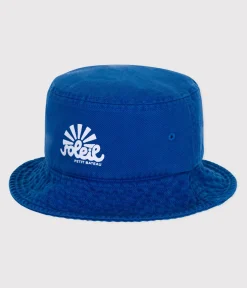 Petit Bateau Accessoires, Mützen, Caps*Kinder-Sonnenhut aus einfarbiger Baumwolle blau SURF