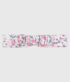 Petit Bateau Accessoires, Mützen, Caps*Kinder-Stirnband aus Popeline mit Blumenmuster MILK/ MULTICO