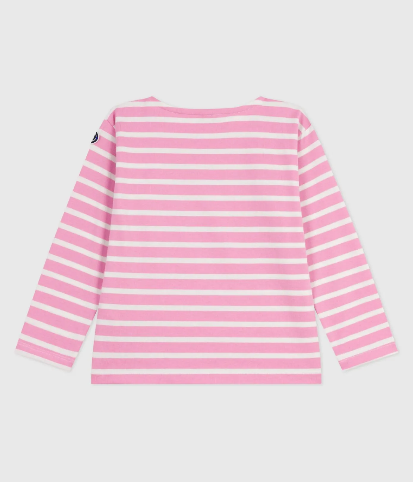 Petit Bateau Sweatshirts, Pullover, Cardigans*Kinder-Streifenshirt rosa BOUDOIR/ MILK