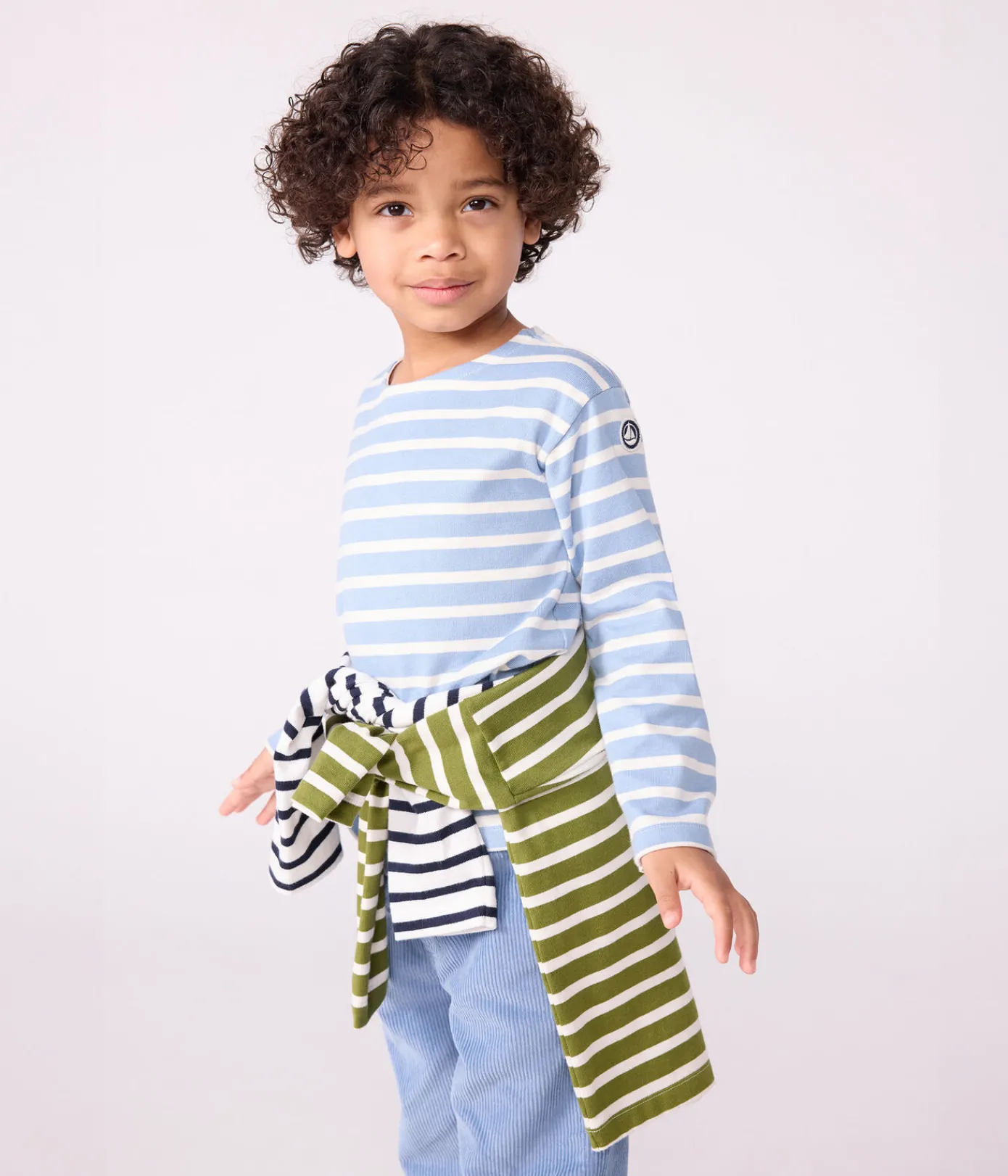 Petit Bateau Sweatshirts, Pullover, Cardigans|Sweatshirts, Pullover, Cardigans*Kinder-Streifenshirt blau ADRIATIC/ MILK