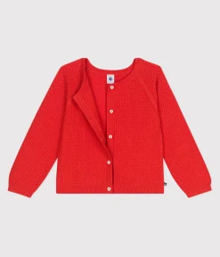 Petit Bateau Sweatshirts, Pullover, Cardigans*Kinder-Strickjacke aus Baumwolle mit Zierstrick SPICY