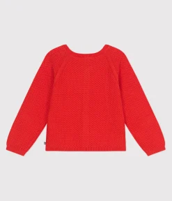 Petit Bateau Sweatshirts, Pullover, Cardigans*Kinder-Strickjacke aus Baumwolle mit Zierstrick SPICY