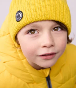 Petit Bateau Accessoires, Mützen, Caps*Kinder-Strickmütze mit Fleece gefüttert gelb JAUNE