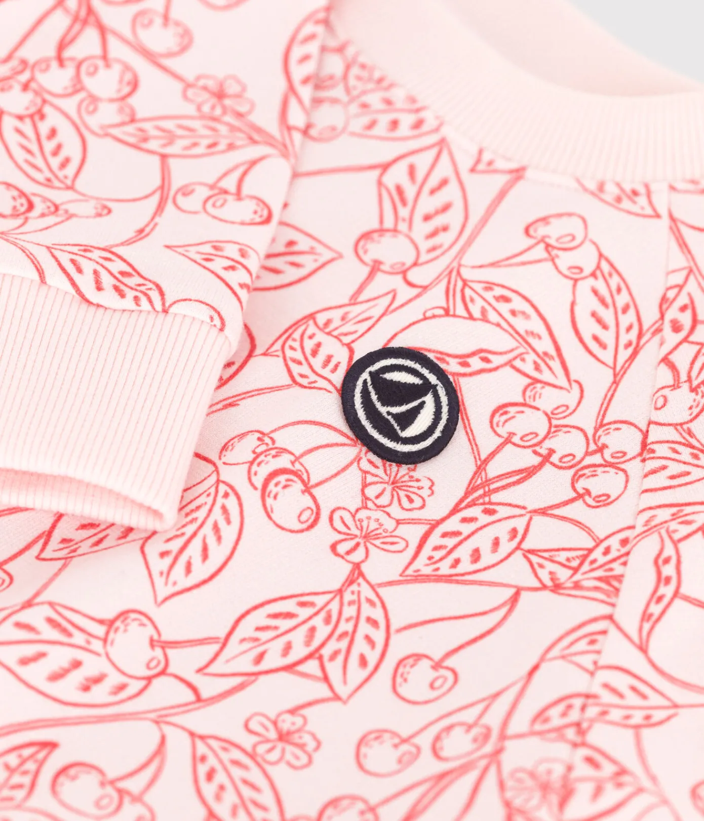 Petit Bateau Sweatshirts, Pullover, Cardigans*Kinder-Sweatshirt aus bedruckter Baumwolle rosa FLEUR/ SPI