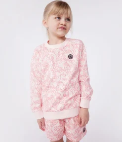 Petit Bateau Sweatshirts, Pullover, Cardigans*Kinder-Sweatshirt aus bedruckter Baumwolle rosa FLEUR/ SPI