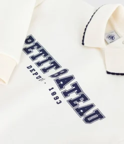 Petit Bateau Sweatshirts, Pullover, Cardigans*Kinder-Sweatshirt aus bedruckter Baumwolle naturfarben MILK