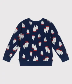 Petit Bateau Sweatshirts, Pullover, Cardigans*Kinder-Sweatshirt aus bedruckter Baumwolle blau MEDIEVAL/weiss MULTICO