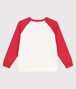 Petit Bateau Sweatshirts, Pullover, Cardigans*Kinder-Sweatshirt aus bedruckter Baumwolle ROT MARSHMALLOW/ SPI