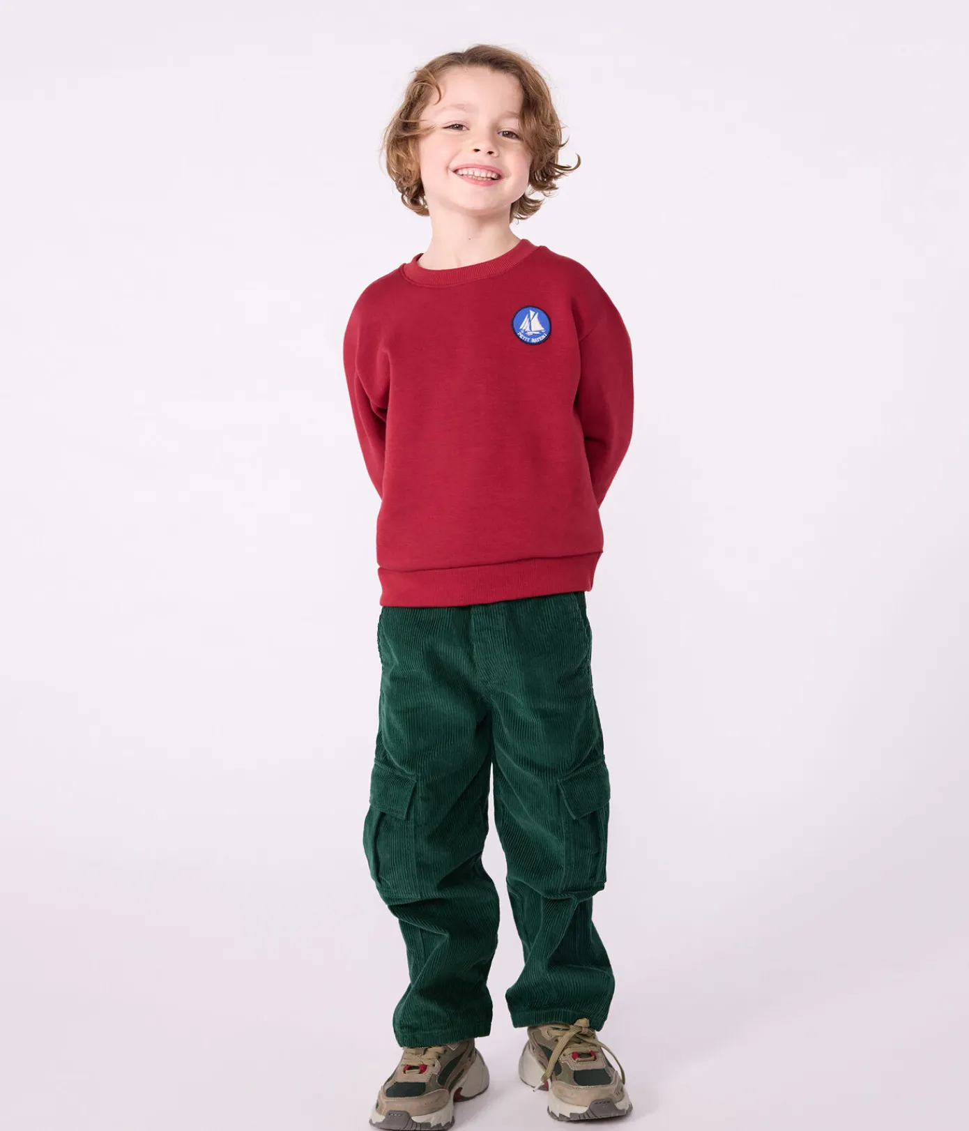 Petit Bateau Sweatshirts, Pullover, Cardigans*Kinder-Sweatshirt aus einfarbiger Baumwolle AMARANTE