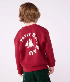 Petit Bateau Sweatshirts, Pullover, Cardigans*Kinder-Sweatshirt aus einfarbiger Baumwolle AMARANTE