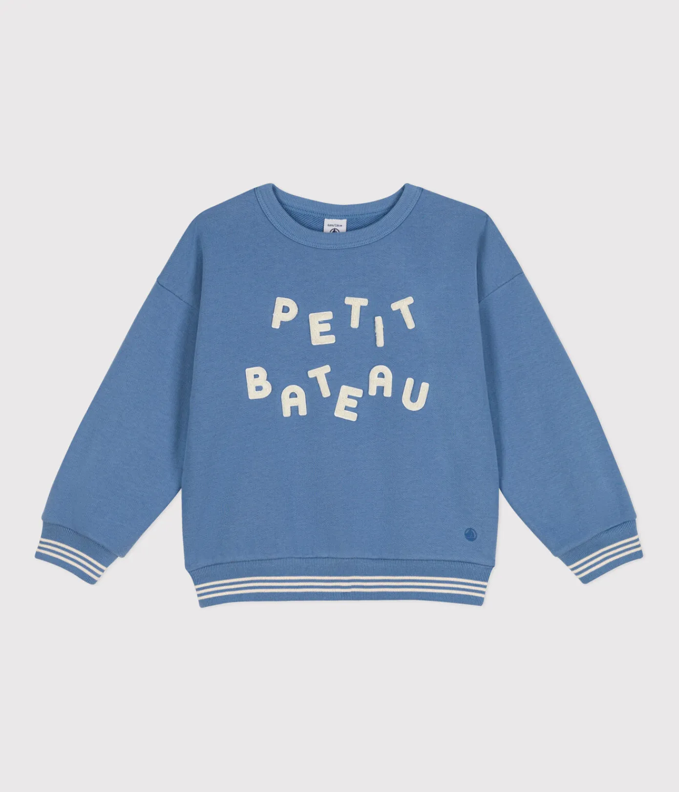 Petit Bateau Sweatshirts, Pullover, Cardigans|Sweatshirts, Pullover, Cardigans*Kinder-Sweatshirt aus Molton für Mädchen und Jungen blau BEACH