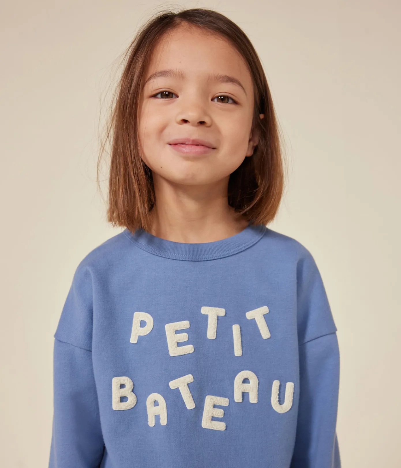 Petit Bateau Sweatshirts, Pullover, Cardigans|Sweatshirts, Pullover, Cardigans*Kinder-Sweatshirt aus Molton für Mädchen und Jungen blau BEACH