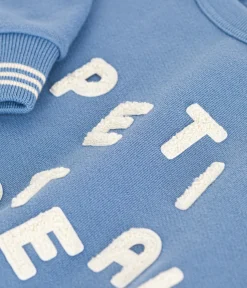 Petit Bateau Sweatshirts, Pullover, Cardigans|Sweatshirts, Pullover, Cardigans*Kinder-Sweatshirt aus Molton für Mädchen und Jungen blau BEACH