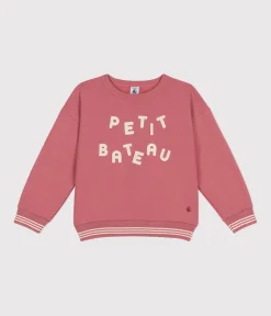 Petit Bateau Sweatshirts, Pullover, Cardigans|Sweatshirts, Pullover, Cardigans*Kinder-Sweatshirt aus Molton für Mädchen und Jungen rosa ROSEWOOD