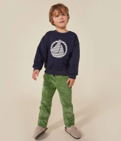 Petit Bateau Sweatshirts, Pullover, Cardigans|Sweatshirts, Pullover, Cardigans*Kinder-Sweatshirt aus Molton für Mädchen und Jungen blau SMOKING