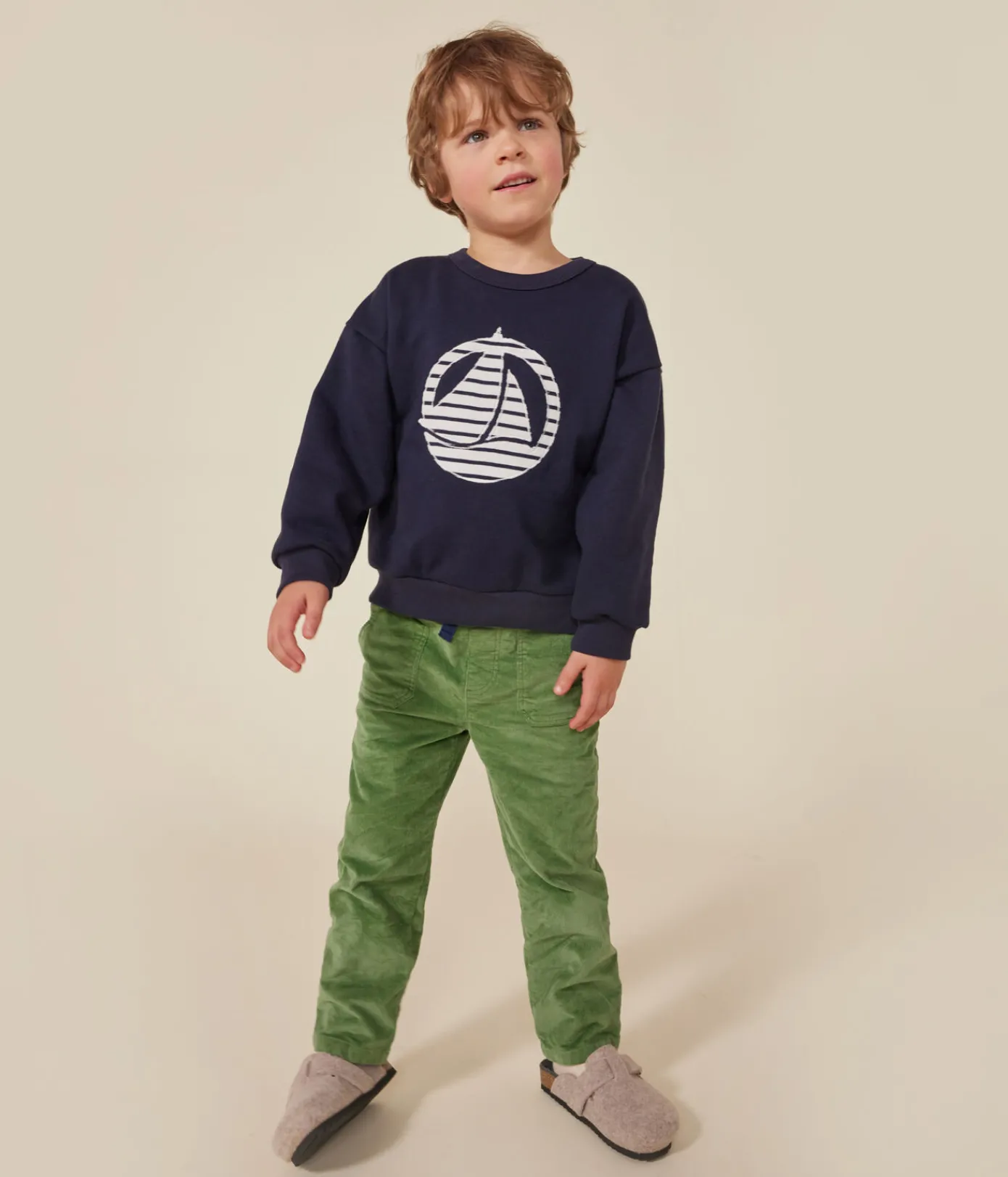 Petit Bateau Sweatshirts, Pullover, Cardigans|Sweatshirts, Pullover, Cardigans*Kinder-Sweatshirt aus Molton für Mädchen und Jungen blau SMOKING
