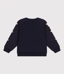 Petit Bateau Sweatshirts, Pullover, Cardigans*Kinder-Sweatshirt aus warmem Molton für Jungen blau SMOKING