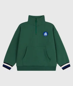 Petit Bateau Sweatshirts, Pullover, Cardigans*Kinder-Sweatshirt mit Reiverschluss-Kragen aus einfarbiger Baumwolle WILLOW
