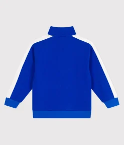 Petit Bateau Sweatshirts, Pullover, Cardigans*Kinder-Sweatshirt mit Reißverschluss und Stehkragen aus einfarbiger Baumwolle blau PERSE