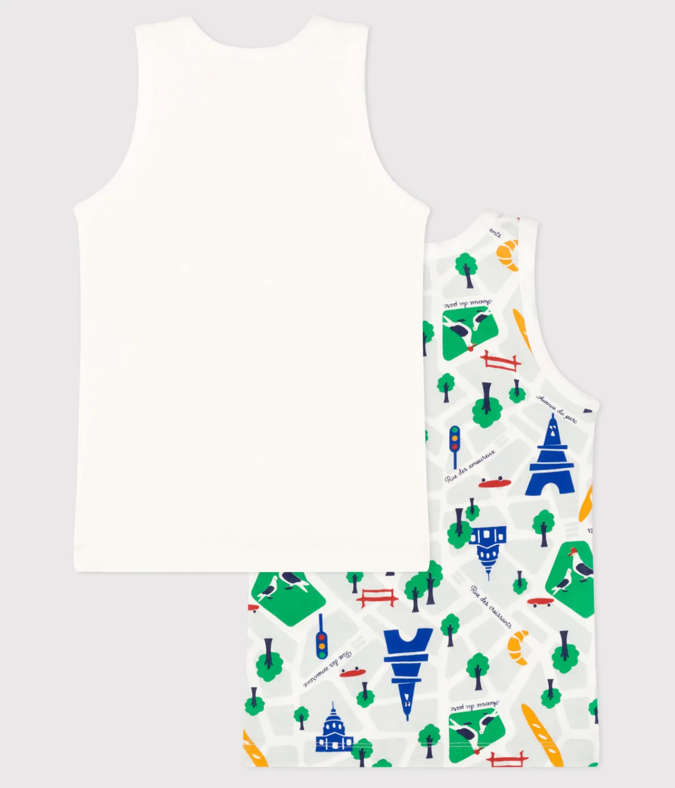 Petit Bateau Unterhemden, Tanktops|T-Shirts, Poloshirts, Hemden*Kinder-Tanktops aus Baumwolle im 2er-Set variante 1