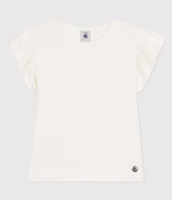 Petit Bateau T-Shirts, Tops, Oberteile*Kinder-T-Shirt aus Baumwolle für Mädchen weiss MARSHMALLOW