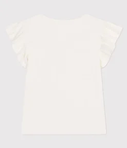 Petit Bateau T-Shirts, Tops, Oberteile*Kinder-T-Shirt aus Baumwolle für Mädchen weiss MARSHMALLOW