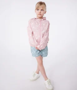 Petit Bateau Mäntel, Jacken, Regenjacken*Kinder-Windjacke mit Blumenmuster rosa CHARME/weiss MARSHMALLOW