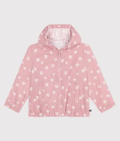 Petit Bateau Mäntel, Jacken, Regenjacken*Kinder-Windjacke mit Blumenmuster rosa CHARME/weiss MARSHMALLOW