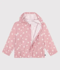 Petit Bateau Mäntel, Jacken, Regenjacken*Kinder-Windjacke mit Blumenmuster rosa CHARME/weiss MARSHMALLOW
