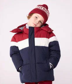 Petit Bateau Mäntel, Jacken, Regenjacken*Kinder-Winterjacke im Colorblock blau SMOKING/weiss MULTICO
