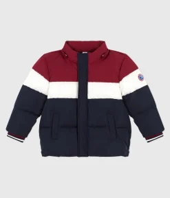 Petit Bateau Mäntel, Jacken, Regenjacken*Kinder-Winterjacke im Colorblock blau SMOKING/weiss MULTICO