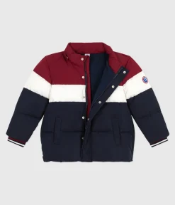 Petit Bateau Mäntel, Jacken, Regenjacken*Kinder-Winterjacke im Colorblock blau SMOKING/weiss MULTICO